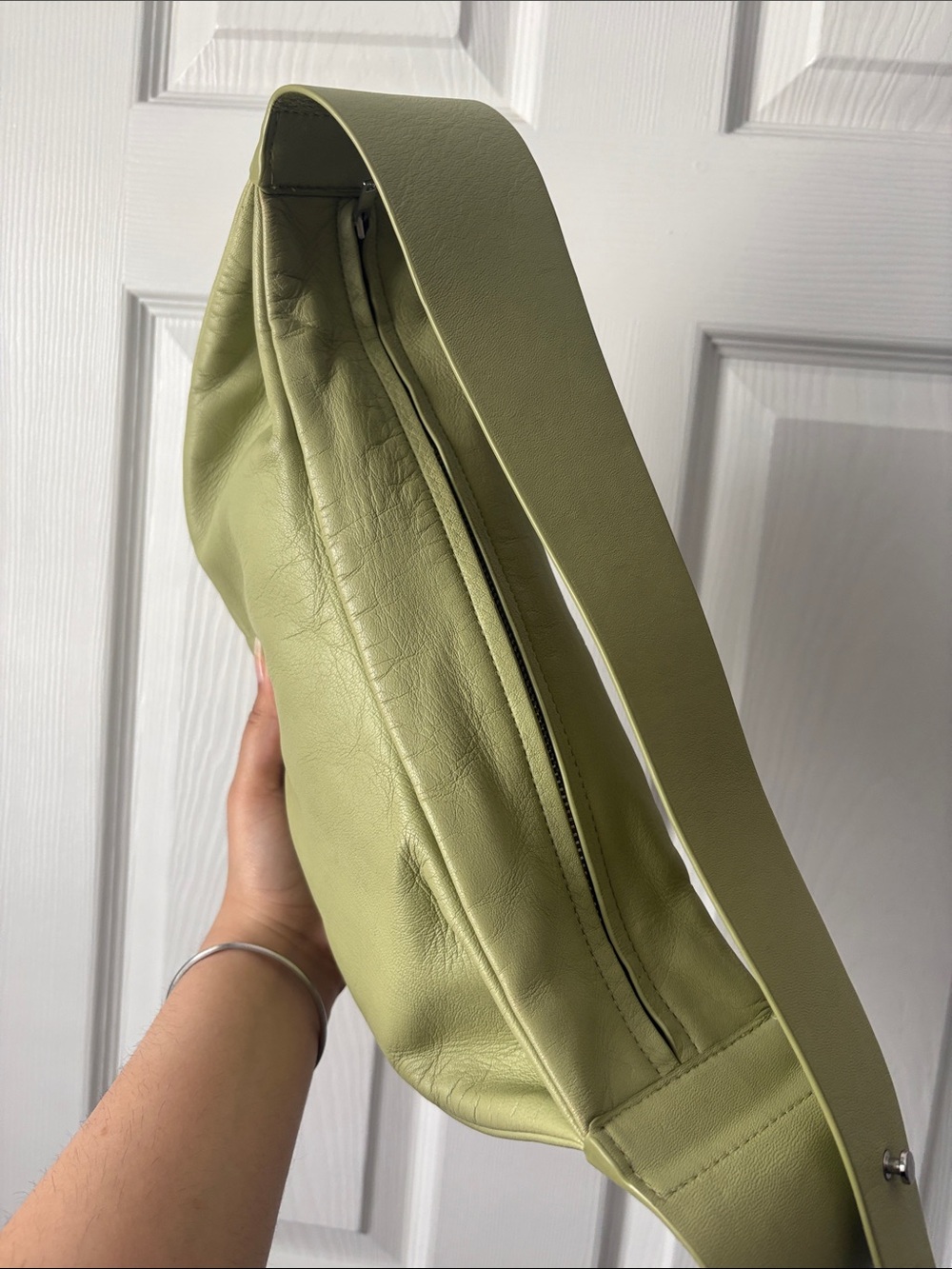 GUC cos leather crossbody in sage green - Picture 2 of 4